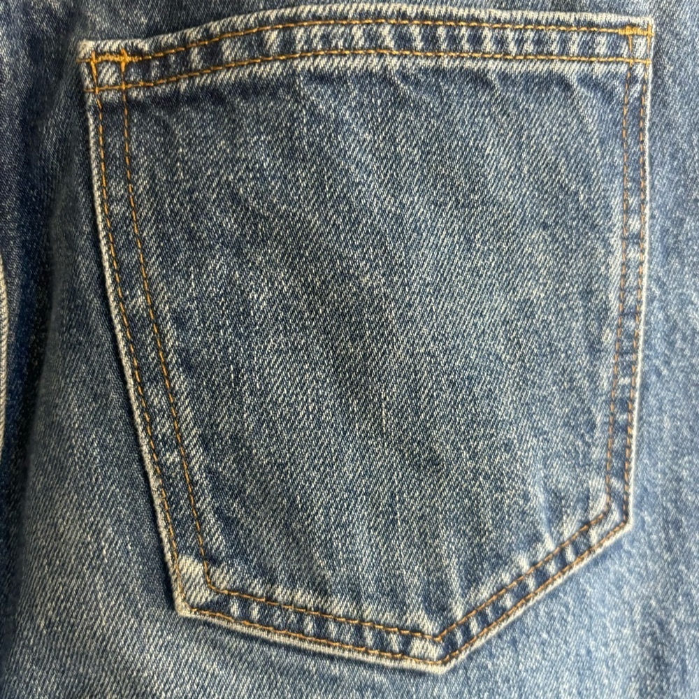DENIM FORUM Sz 28 Jeans The Nina Store Pipe Button Fly Mid-Wash High Rise Denim - Picture 11 of 13
